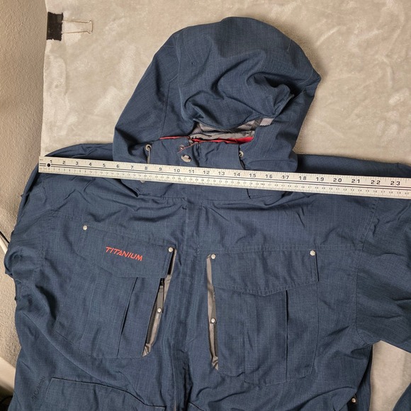 Columbia Titanium Interchange Ski Jacket Omni-Tech Mens XL Blue Gray - Picture 15 of 16